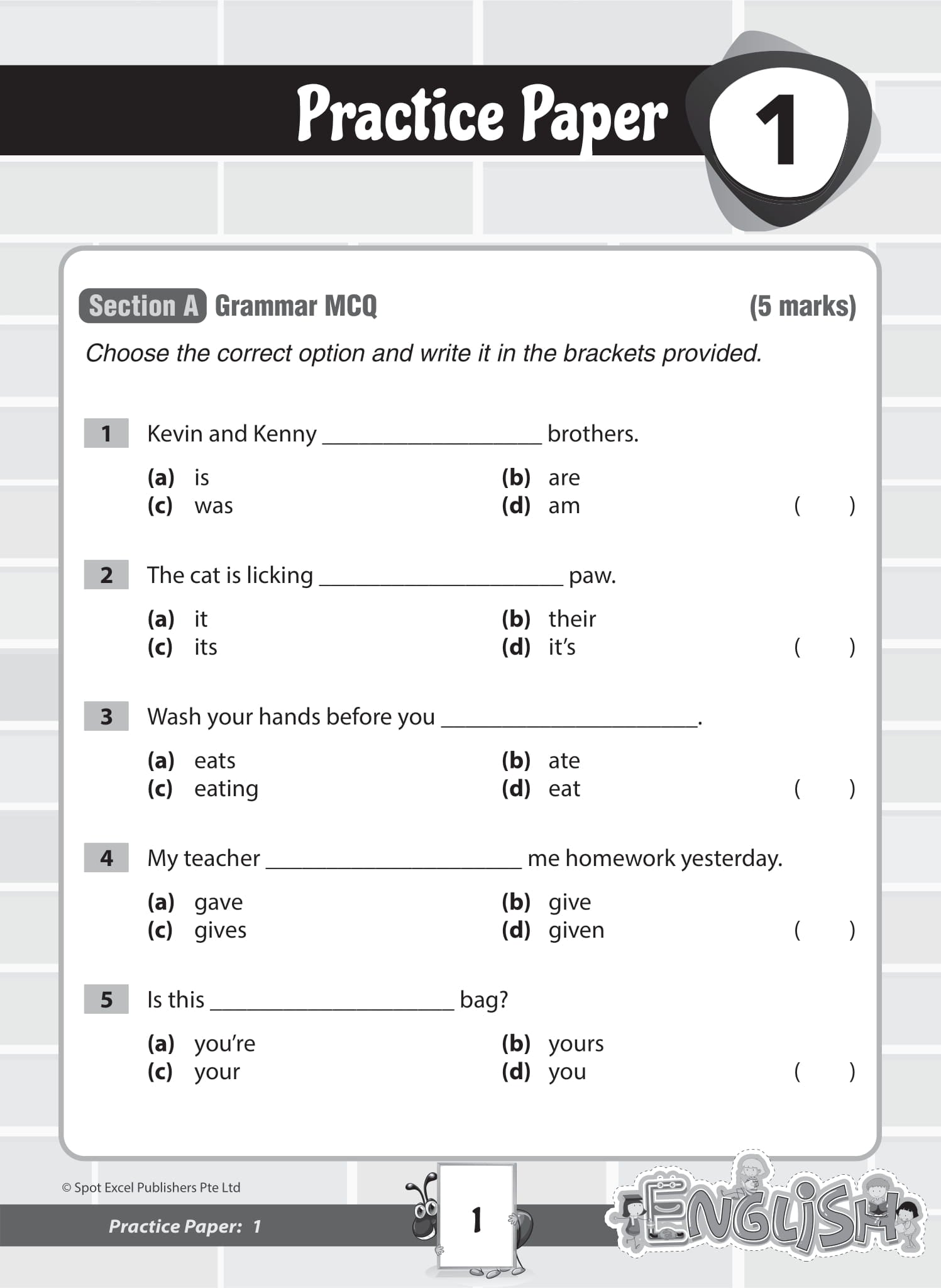 Kindergarten 2 - Challenging English Practice Papers