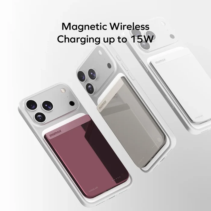 Momax 1-Power S.Pass Air 5000mAh Slim Magnetic Power Bank - Titanium