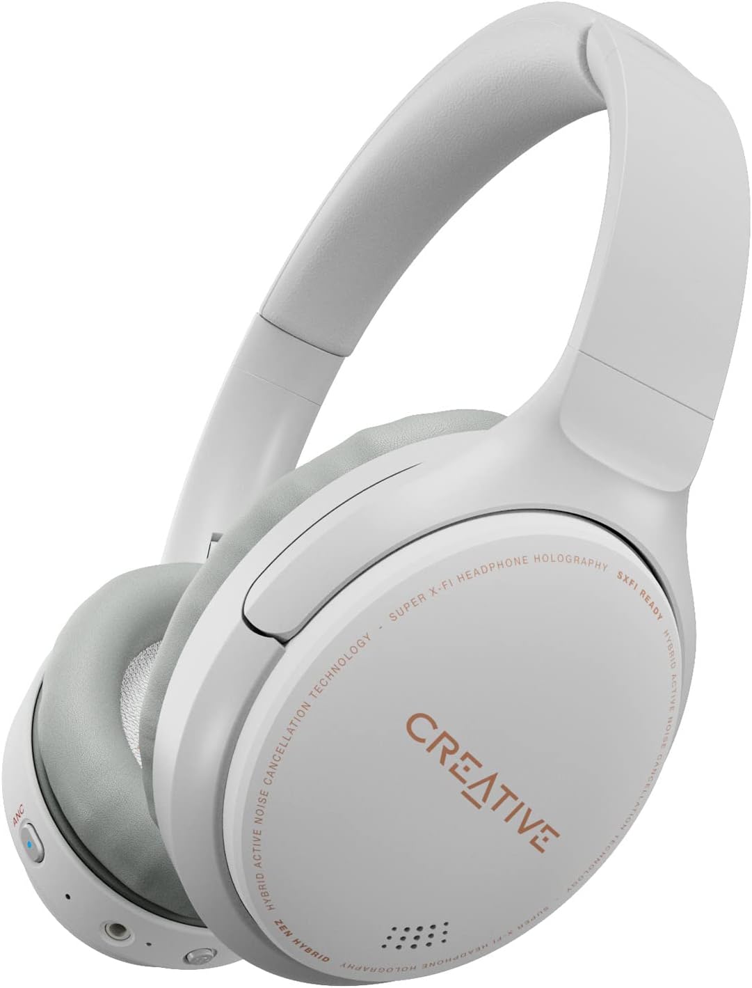 Creative ZEN Hybrid Wireless Over-ear Headphones with ANC - White