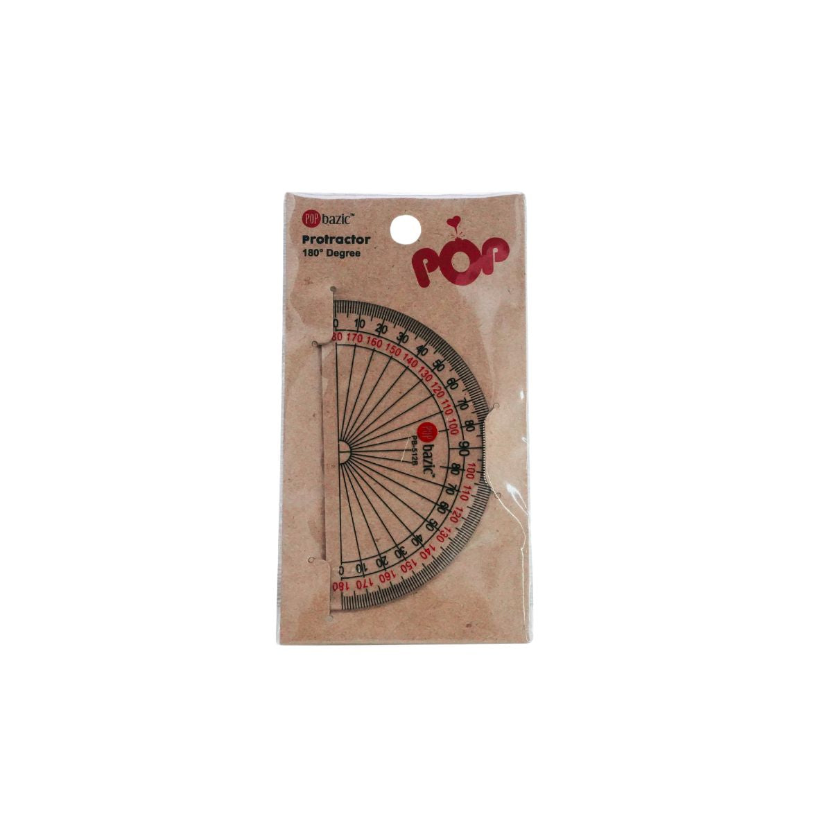 Pop Bazic 10cm Acrylic Protractor - Pb512b