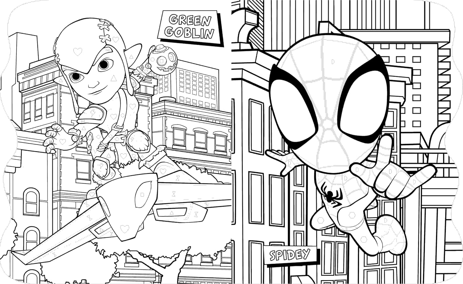 Marvel Spidey & Friends: Colour by Shapes (Paperback)