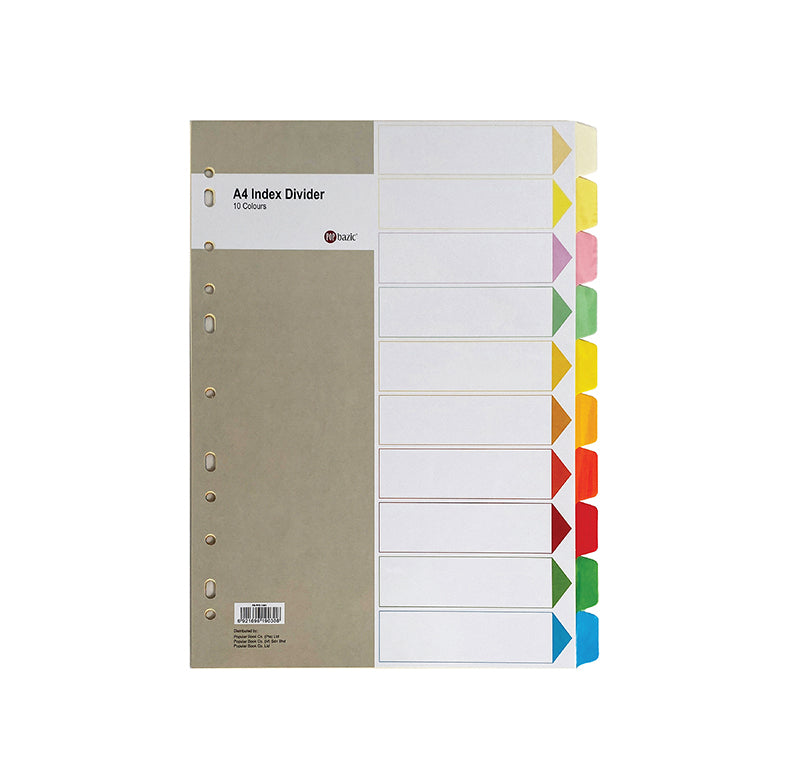 POP BAZIC 10-colour Paper Index A4