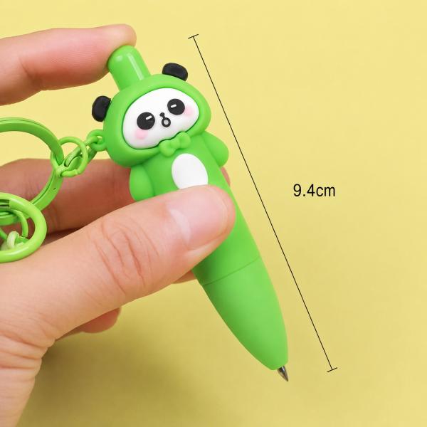 0.5mm Black Ink Panda Gel Pen With Keychain