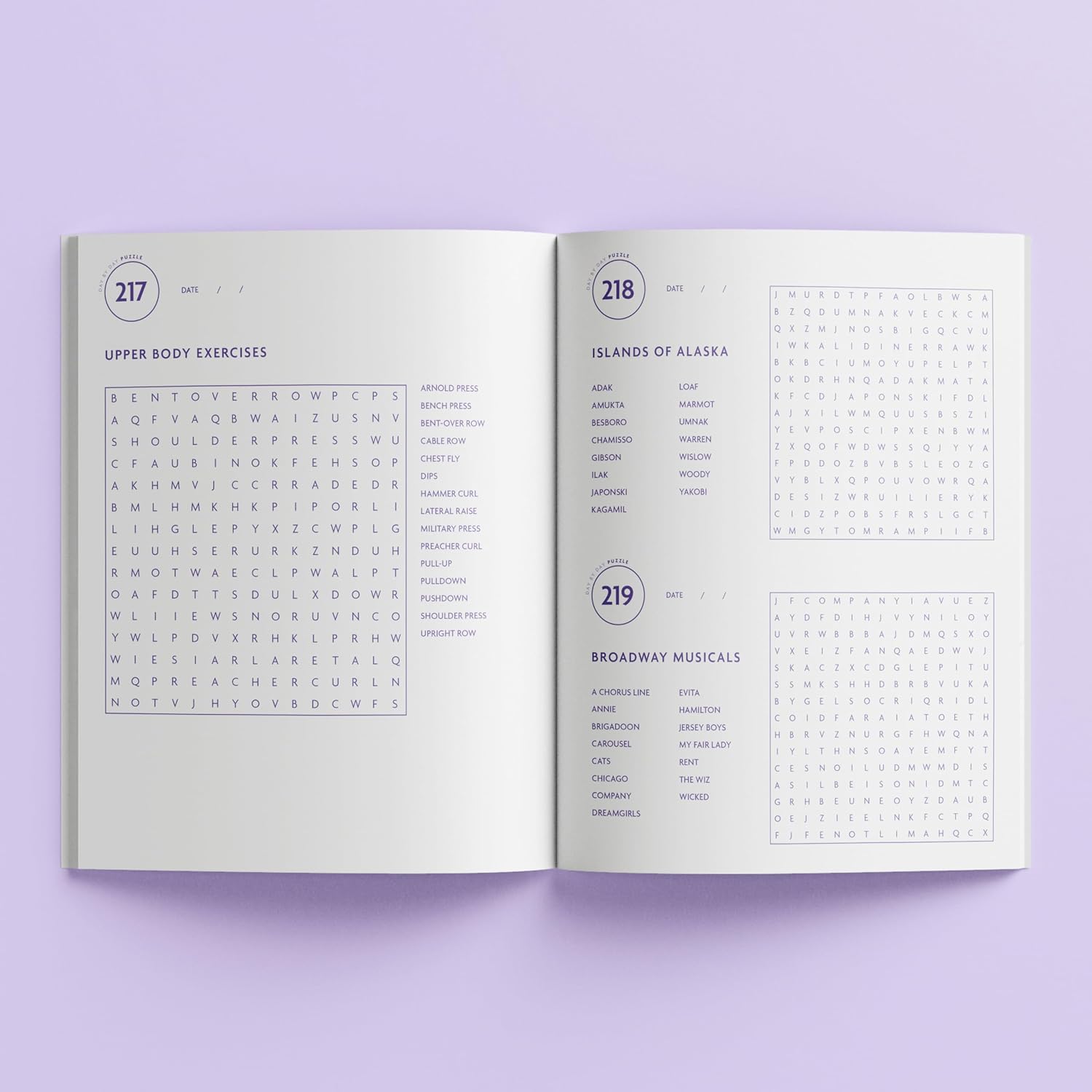 365 Day By Day Puzzles Word Search