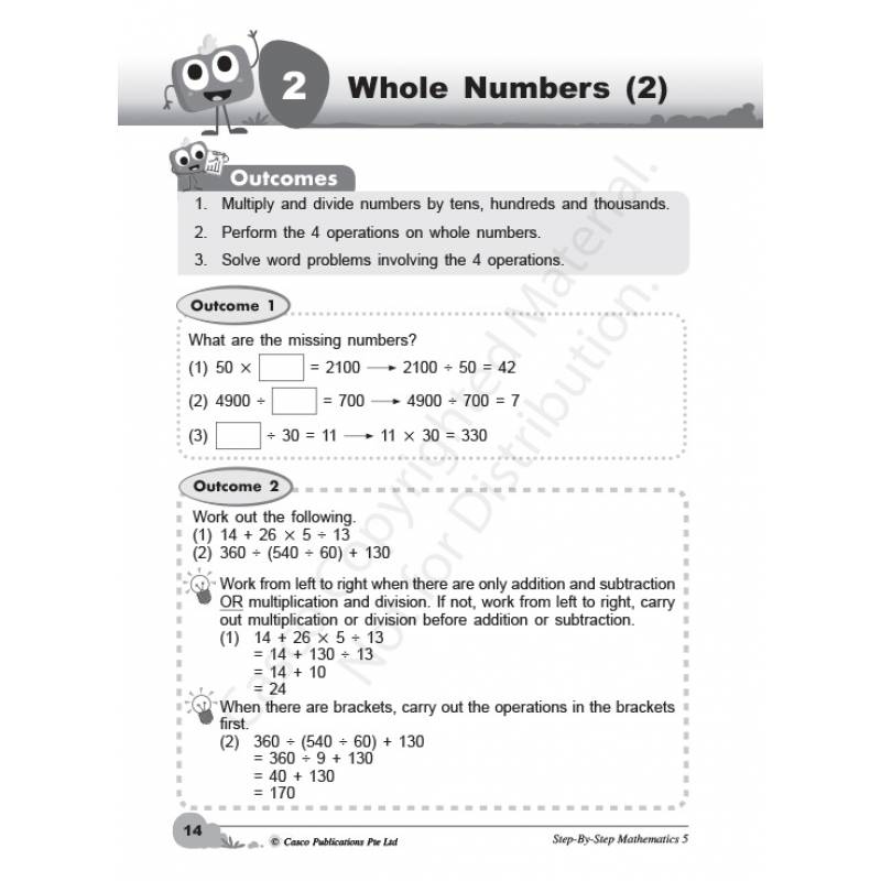 Step by Step Mathematics Primary 5 by Casco - Revised Edition