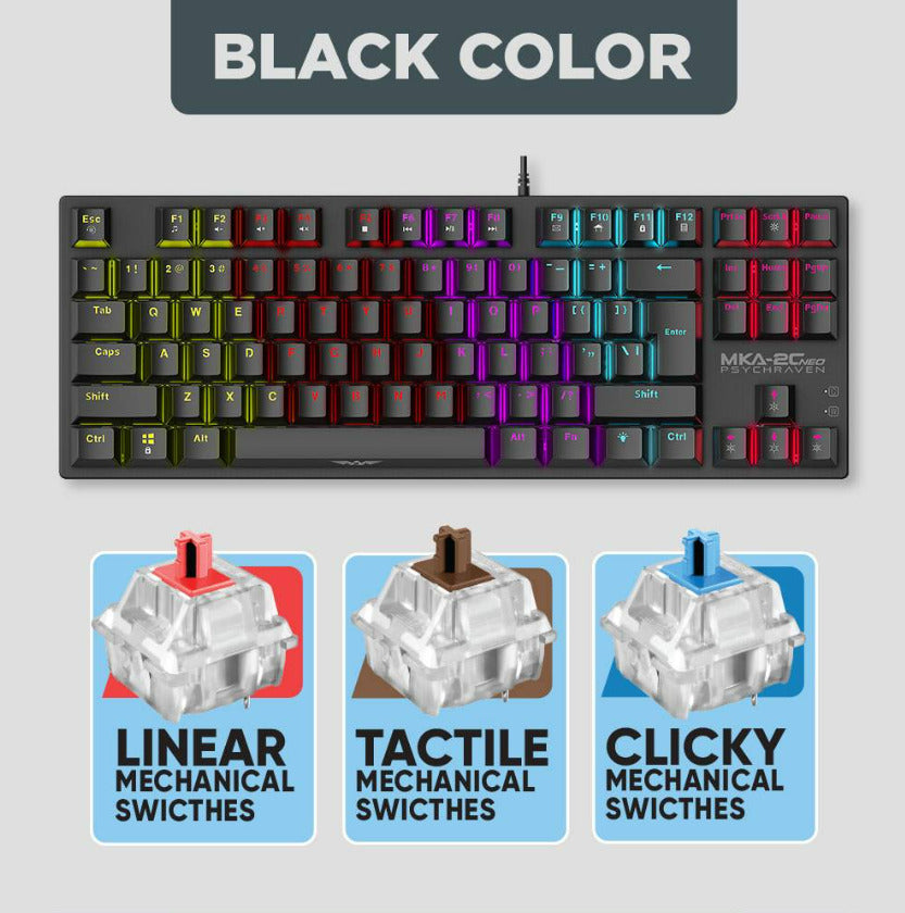 Armaggeddon MKA-2C NEO Gaming Keyboards Black  (Tactile)