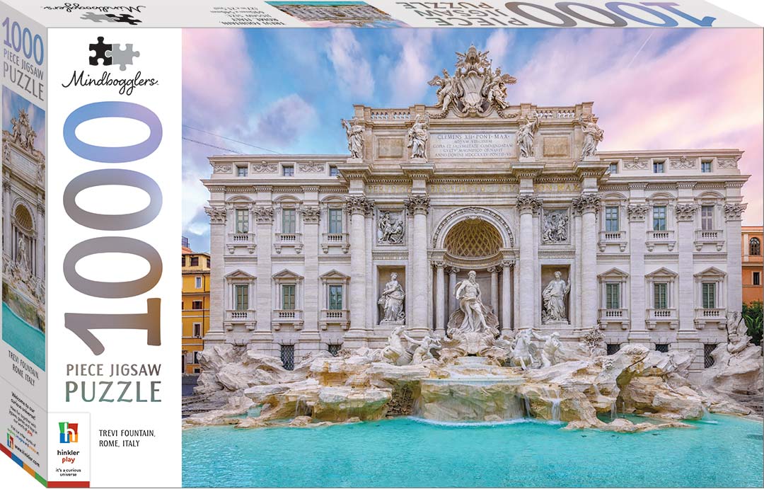 HINKLER MINDBOGGLERS 1000 PIECE JIGSAW PUZZLE TREVI FOUNTAIN, ROME, ITALY
