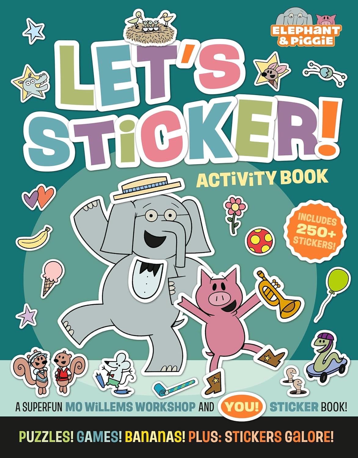 Elephant & Piggie: Let's Sticker! (Paperback)