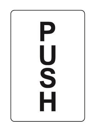 COSMO PUSH SIGN SA2-611W (40mm X 60mm)