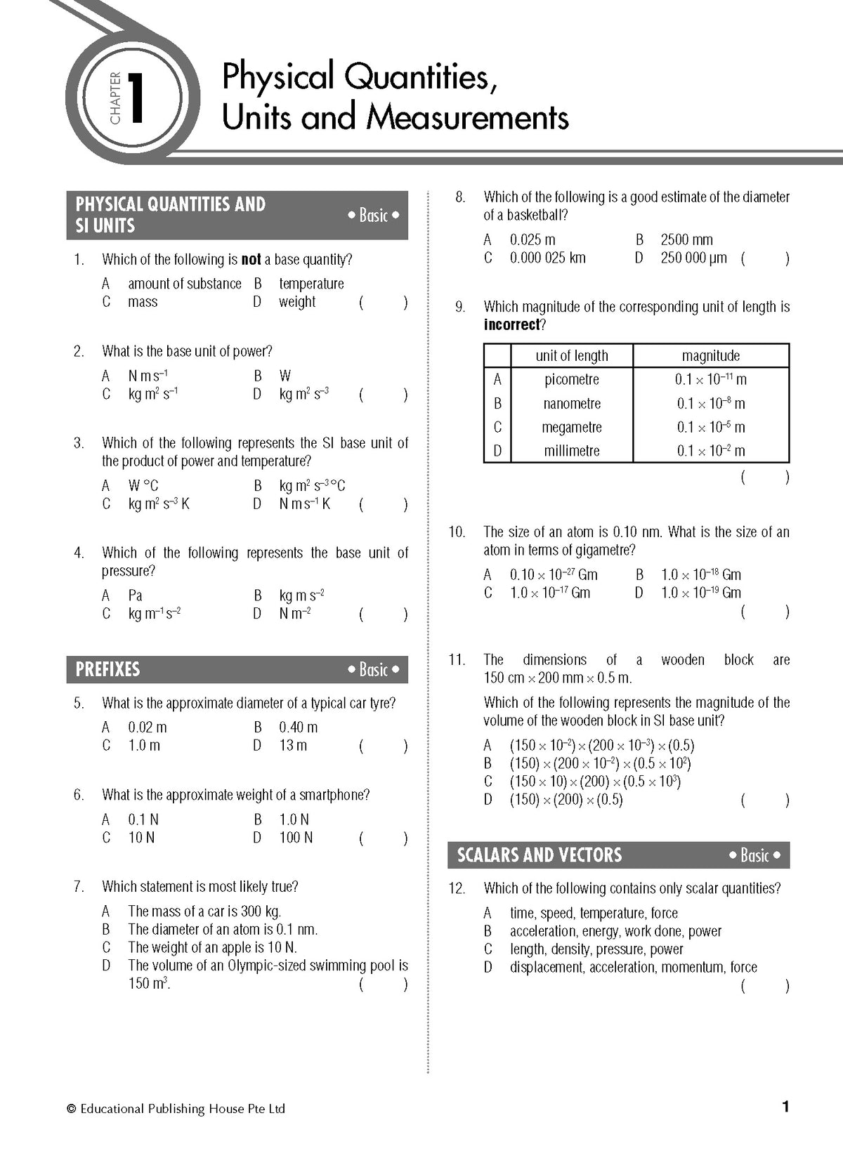 Secondary 3/4 G3 Physics 1000+ MCQs
