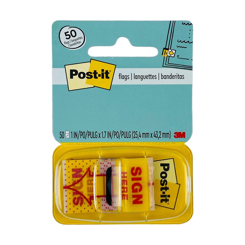Post-it® 680-9 Flags Sign Here, 1x1.7"