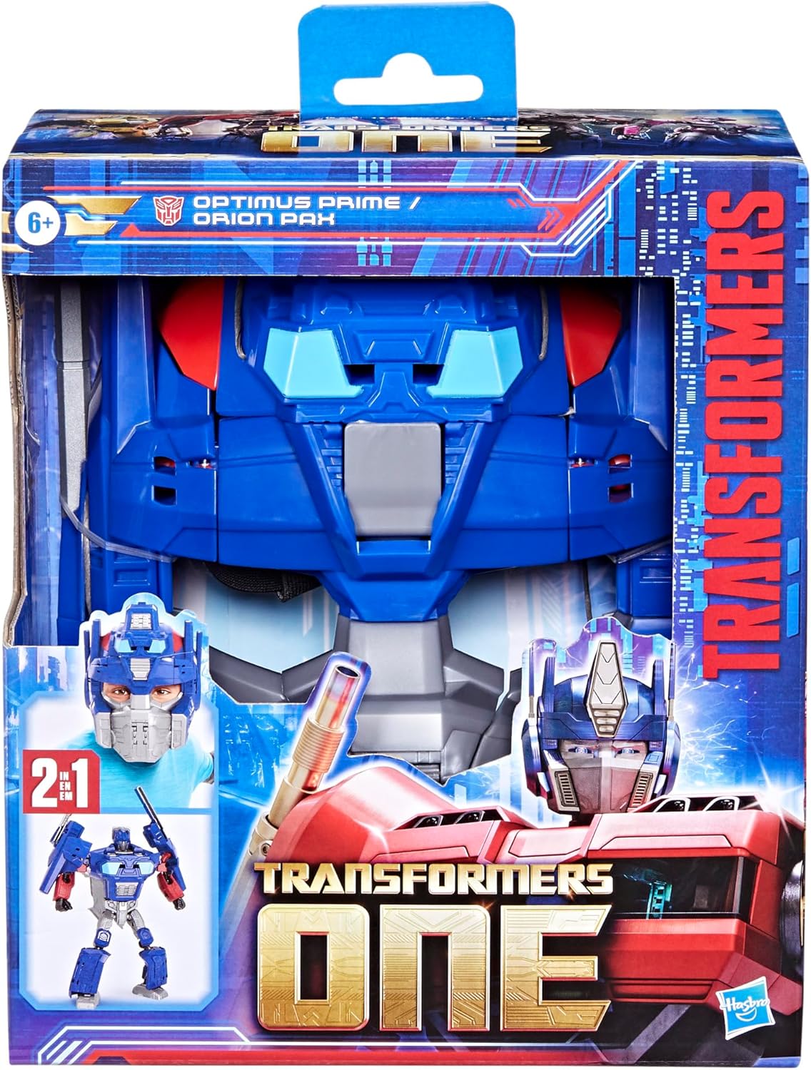 HASBRO TRANSFORMERS ONE 2 IN 1 OPTIMUS PRIME/ORION PAX MASK ACTION FIGURE