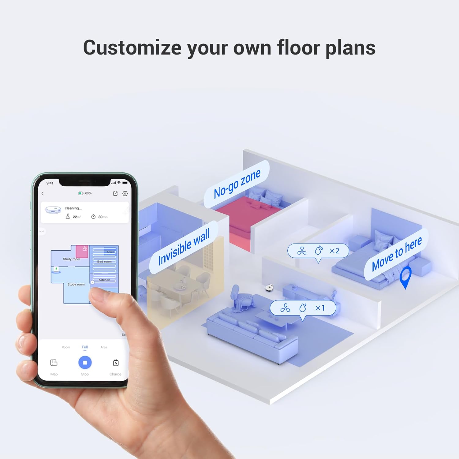 EZVIZ RE4 Plus Robot Vacuum & Mop Combo