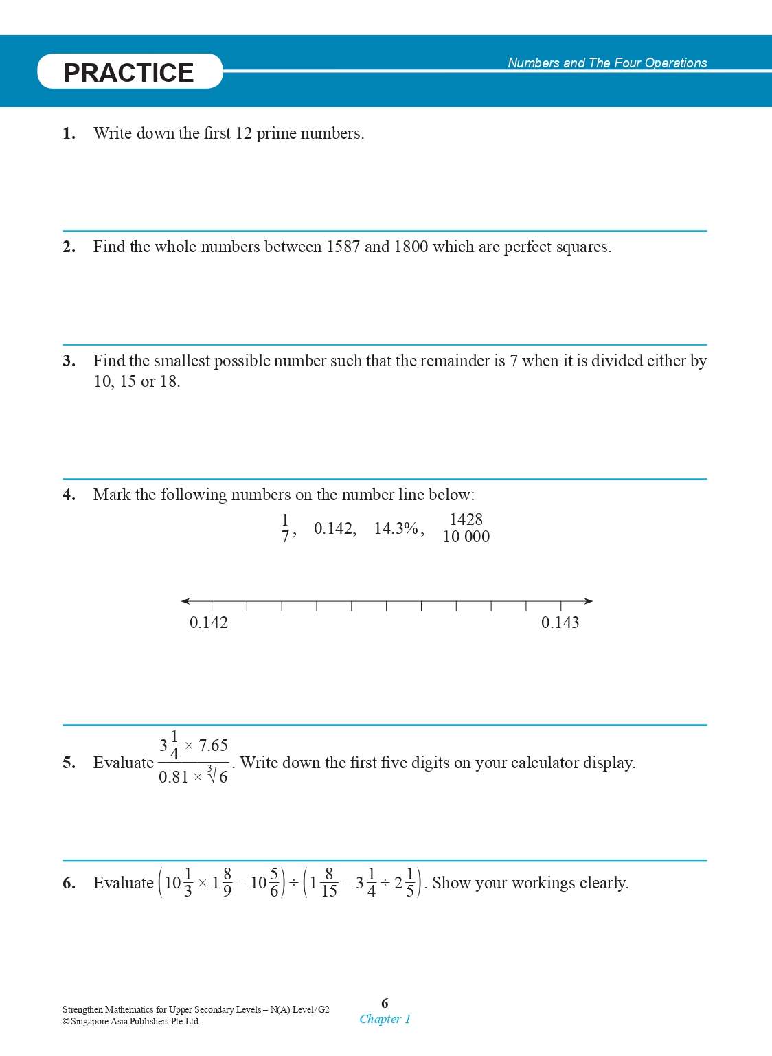 Strengthen MATHEMATICS FOR UPPER SECONDARY LEVELS N(A) Level/G2