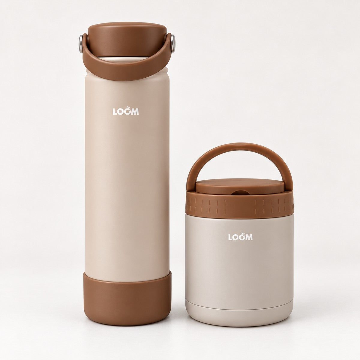 LOOM Thermal Flask & Food Jar Set - Brown