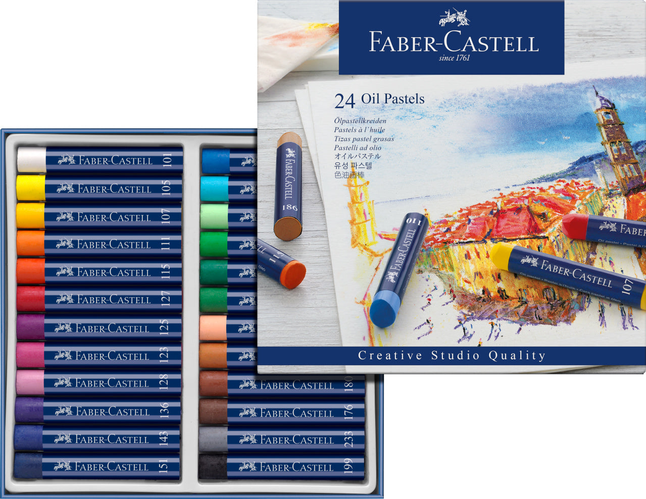 Faber-Castell Creative Soft Oil Pastels, Set of 24-127024