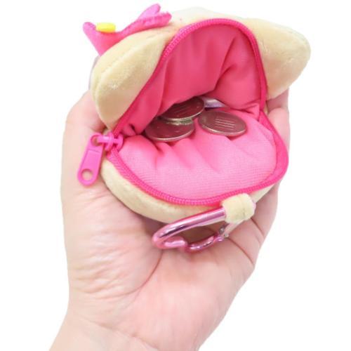 Sanrio Sunburn Hello Kitty Plush Zipper Mascot Pouch With Carabiner
