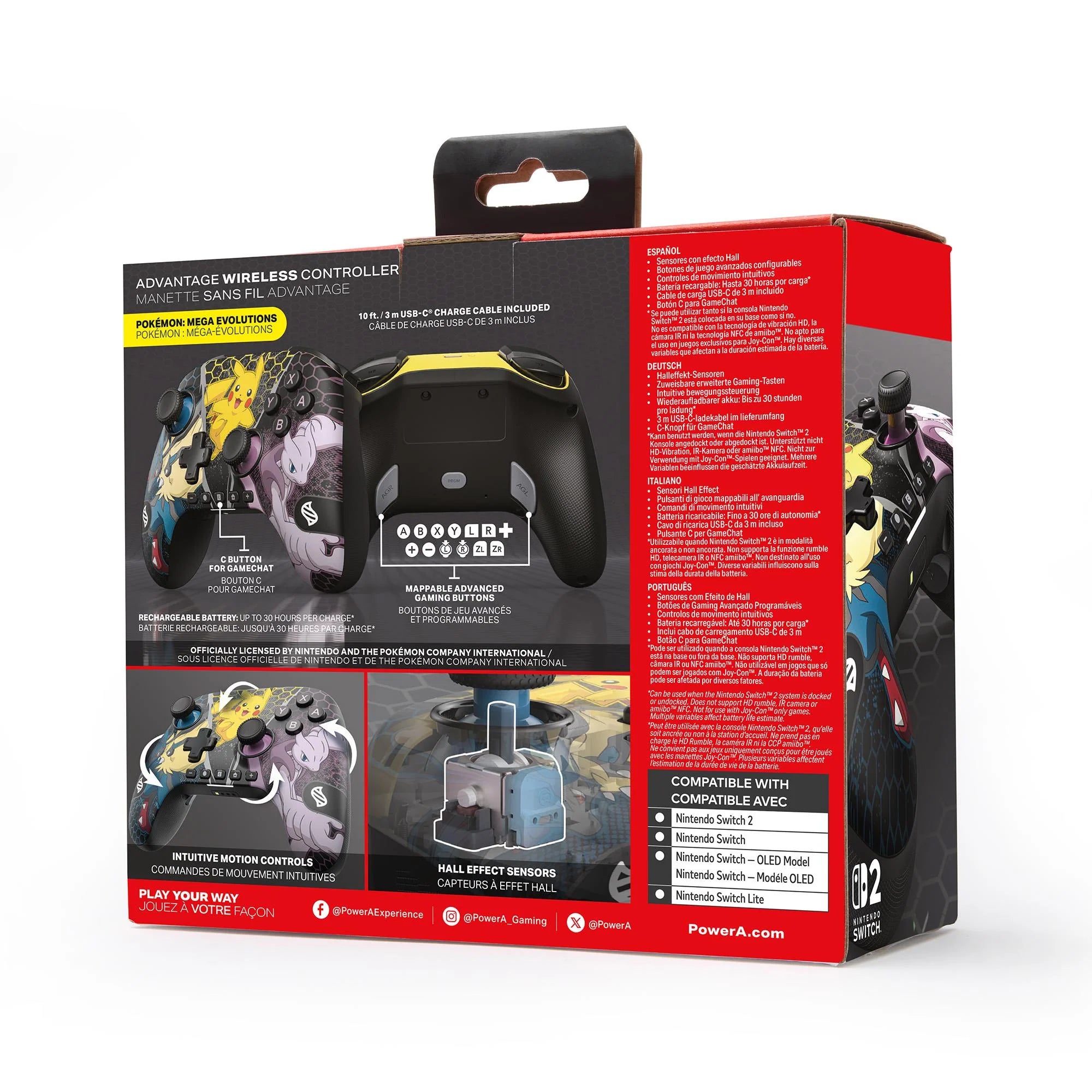 PowerA Nintendo Switch 2 Advantage Wireless Controller - Pokemon: Mega Evolutions