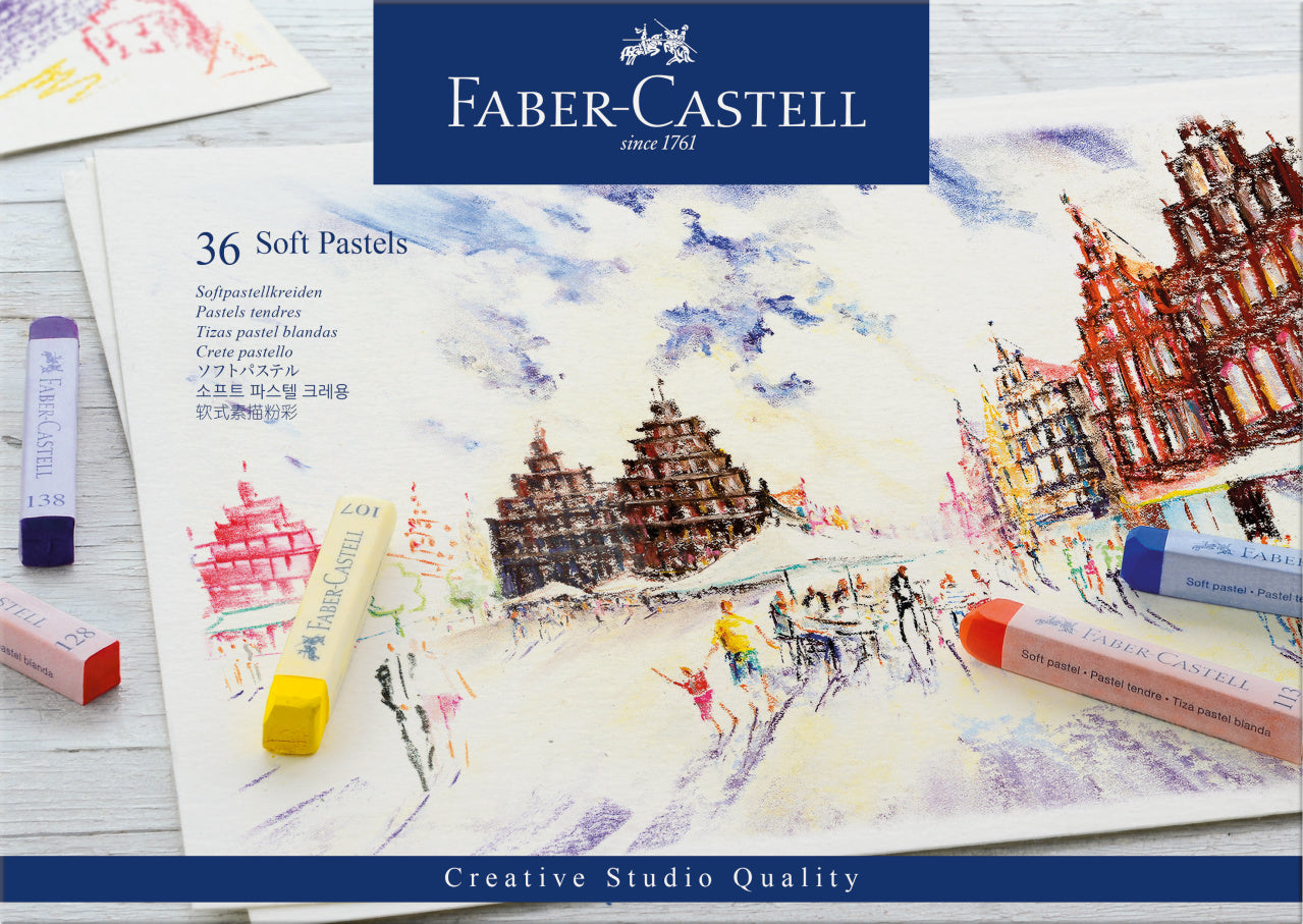 Faber-Castell Creative Studio Soft Pastel, Full Length 36 Colours-128336
