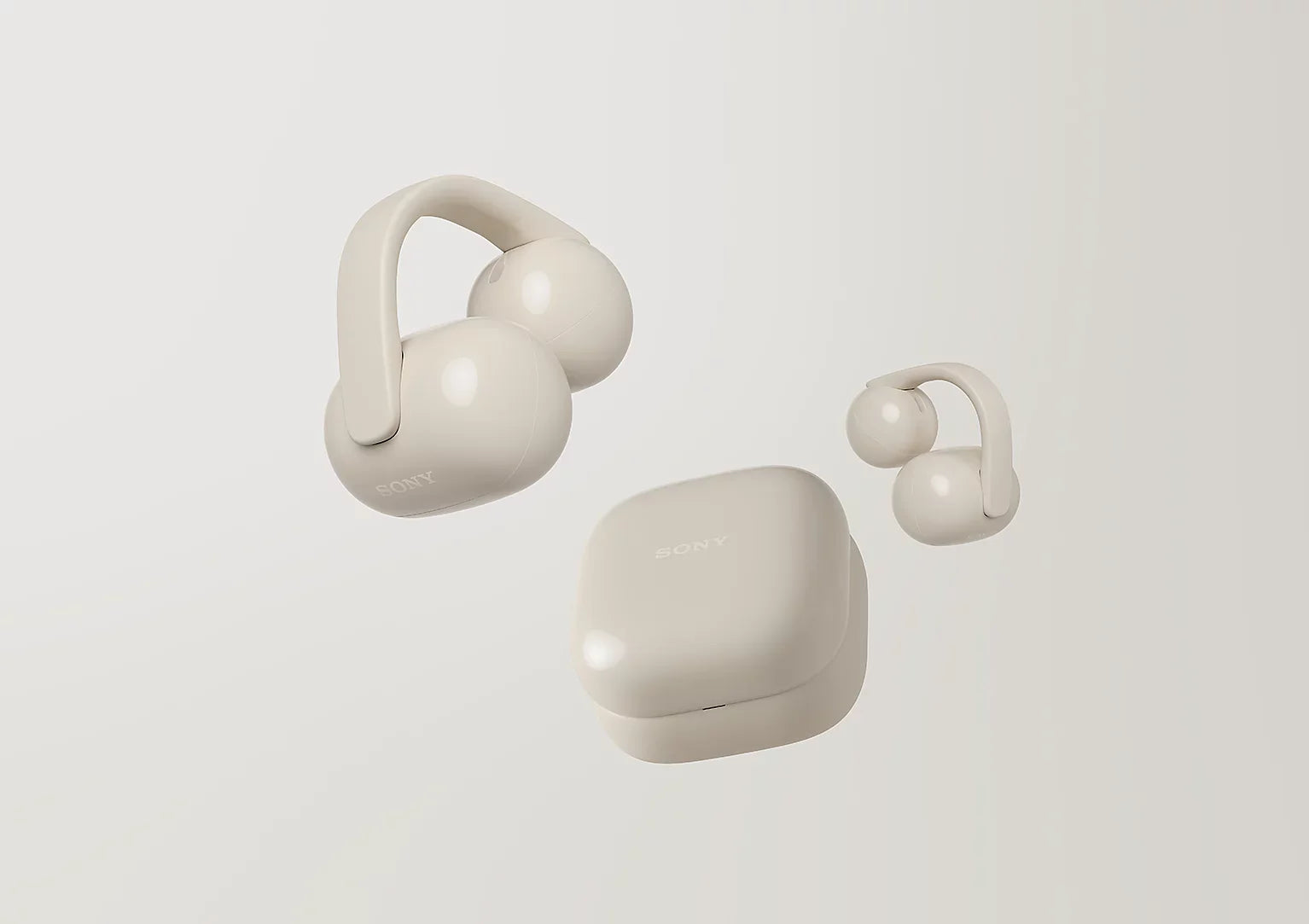 Sony LinkBuds Clip WF-LC900 TWS Earbuds (Cream)