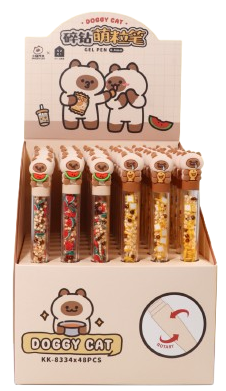 0.4mm Doggy Cat Bead Gel Pen – Assorted Design