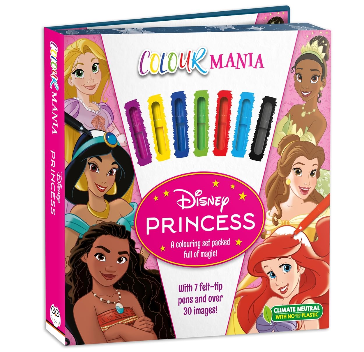 Disney Princess: Colourmania (Colouring Book and Felt-Tip Pens) Paperback