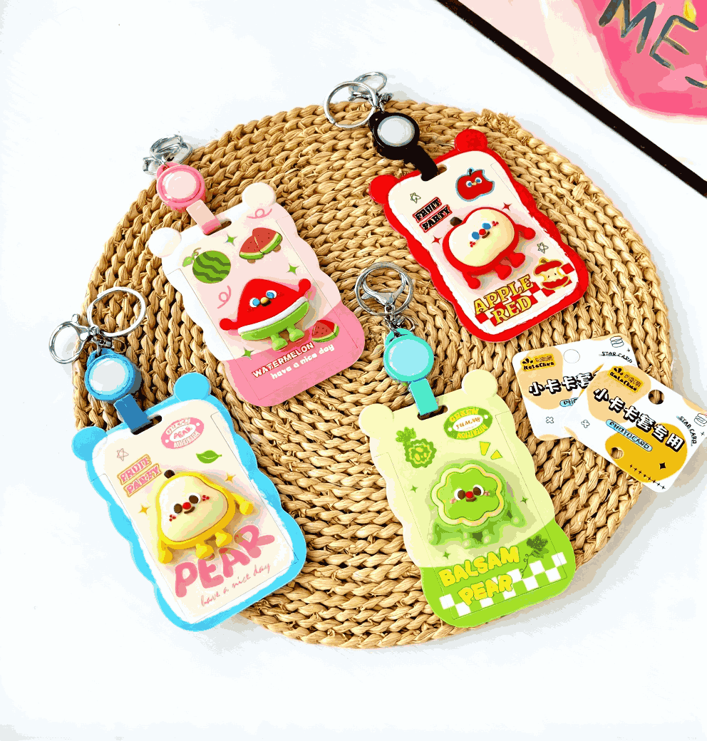 Stretchable Strap Card Holder - Fruits
