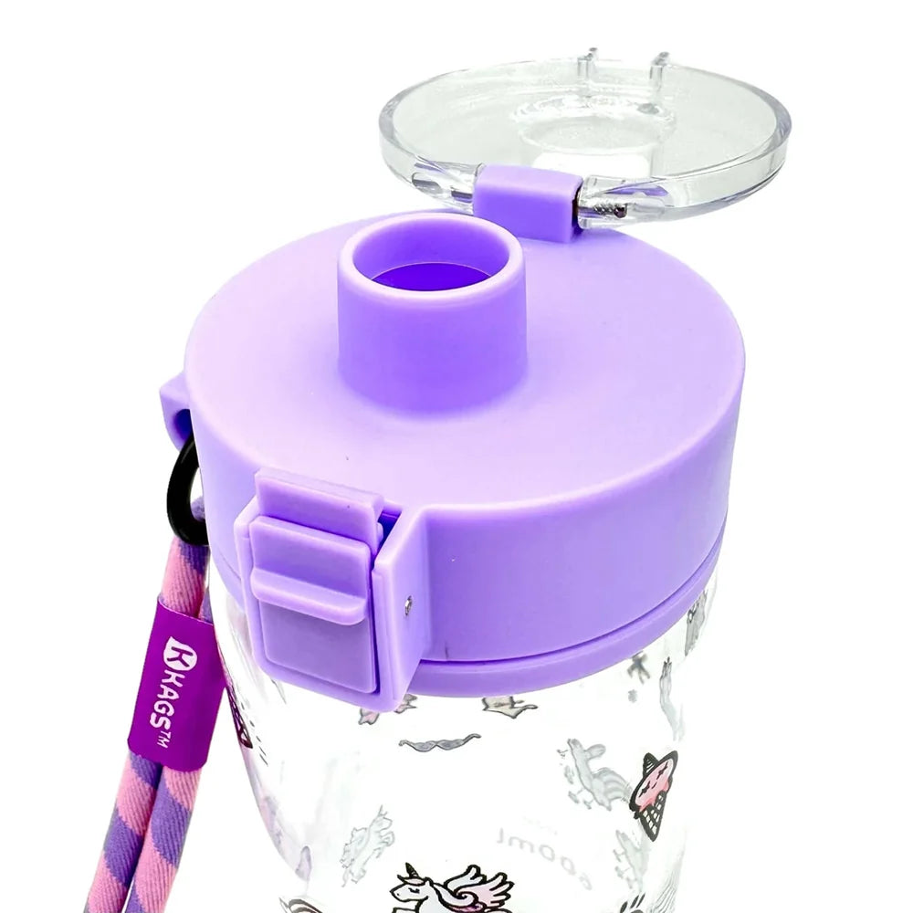 KAGS UNICORN AQUARECHARGE SERIES TRITAN 600ML WATER BOTTLE