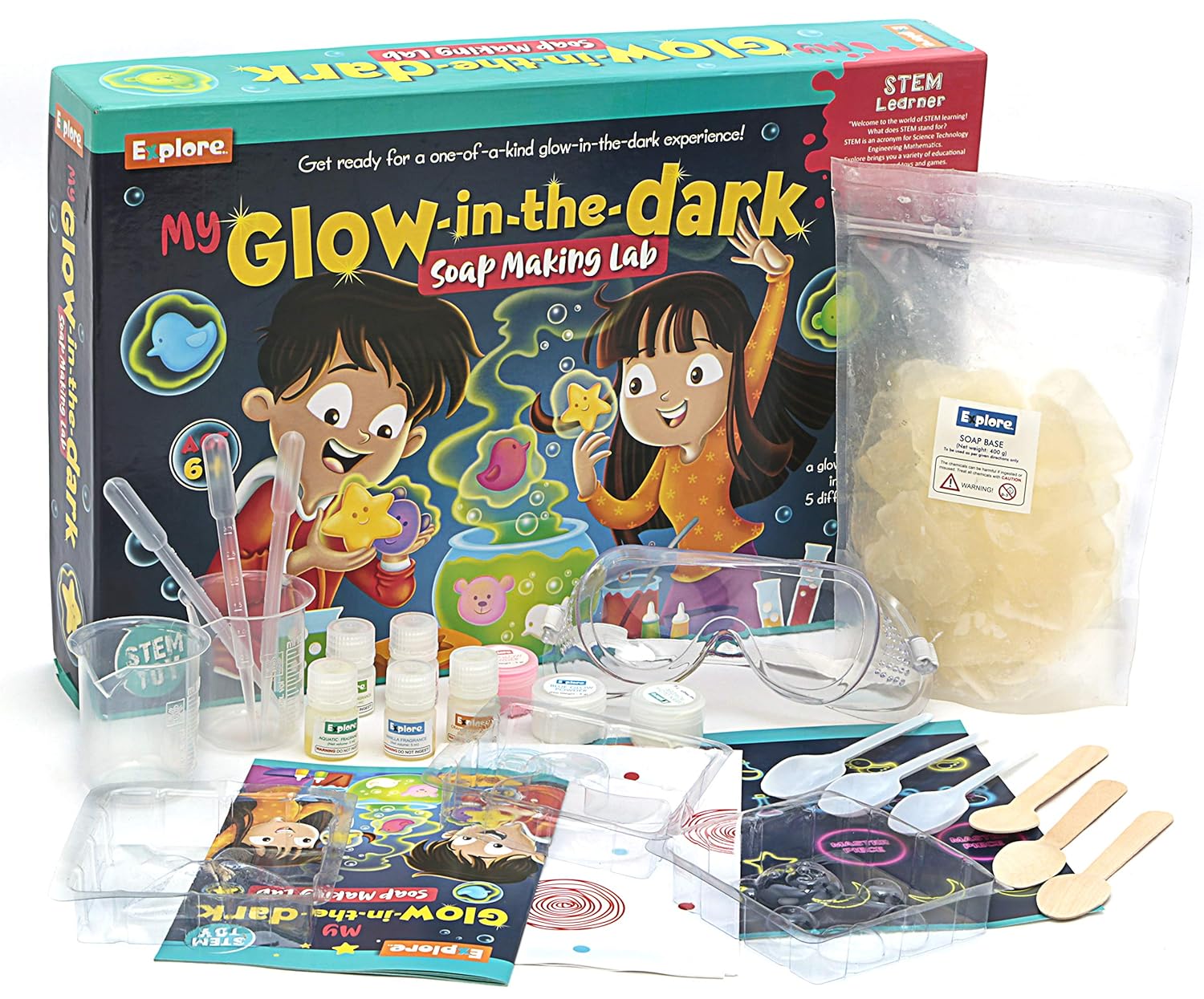 EXPLORE STEM MY GLOW IN THE DARK SOAP MAKING LAB