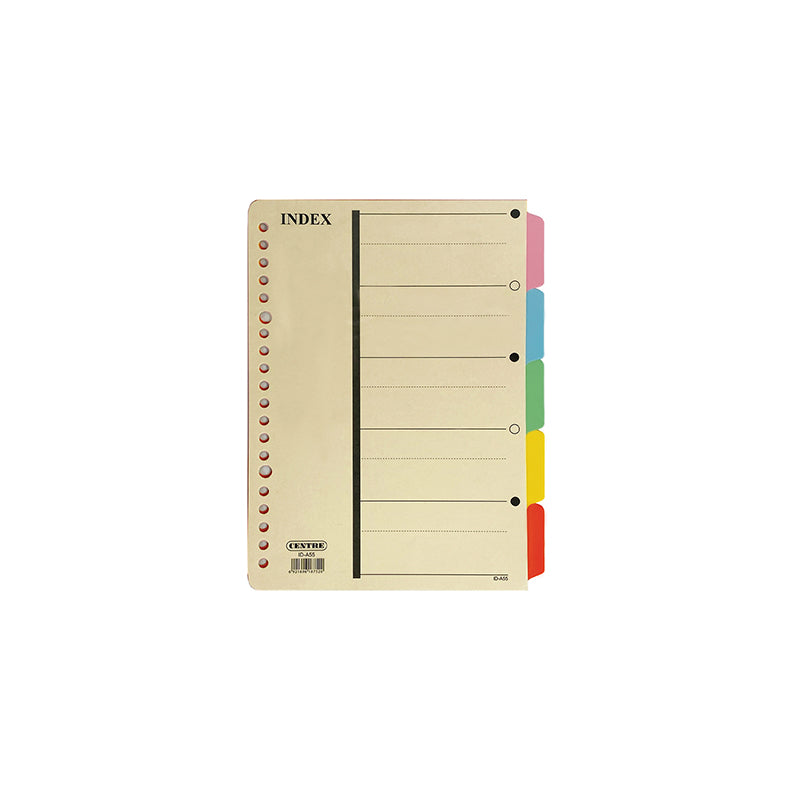 Centre 5-colour Paper Index Divider A5