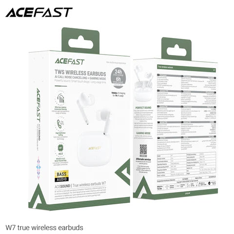 Acefast W7 True Wireless Earbuds - White