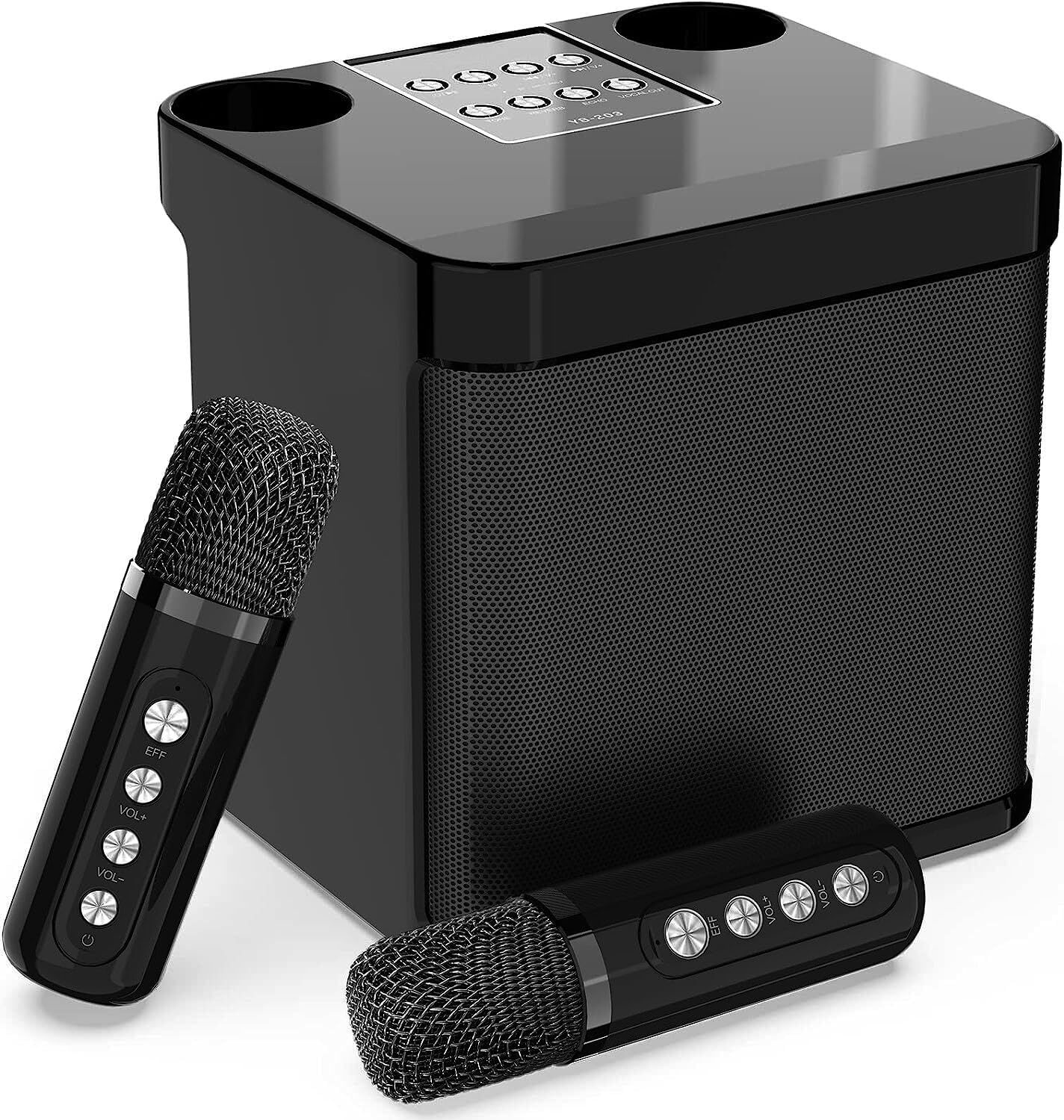Karaoke Machine with Two Wireless Microphones 