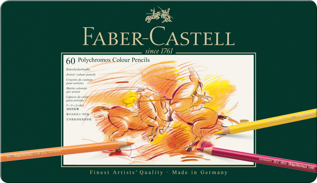 Faber-castell Polychromos Artist's Colour Pencil In Tin, 60 Colours