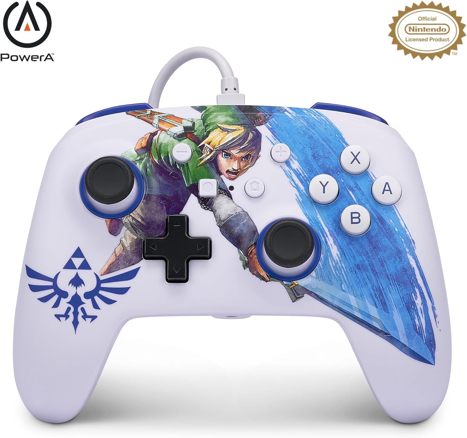PowerA Enhanced Wired Controller for Nintendo Switch - Master Sword Attack - Master Sword Attack (Officially Licensed)