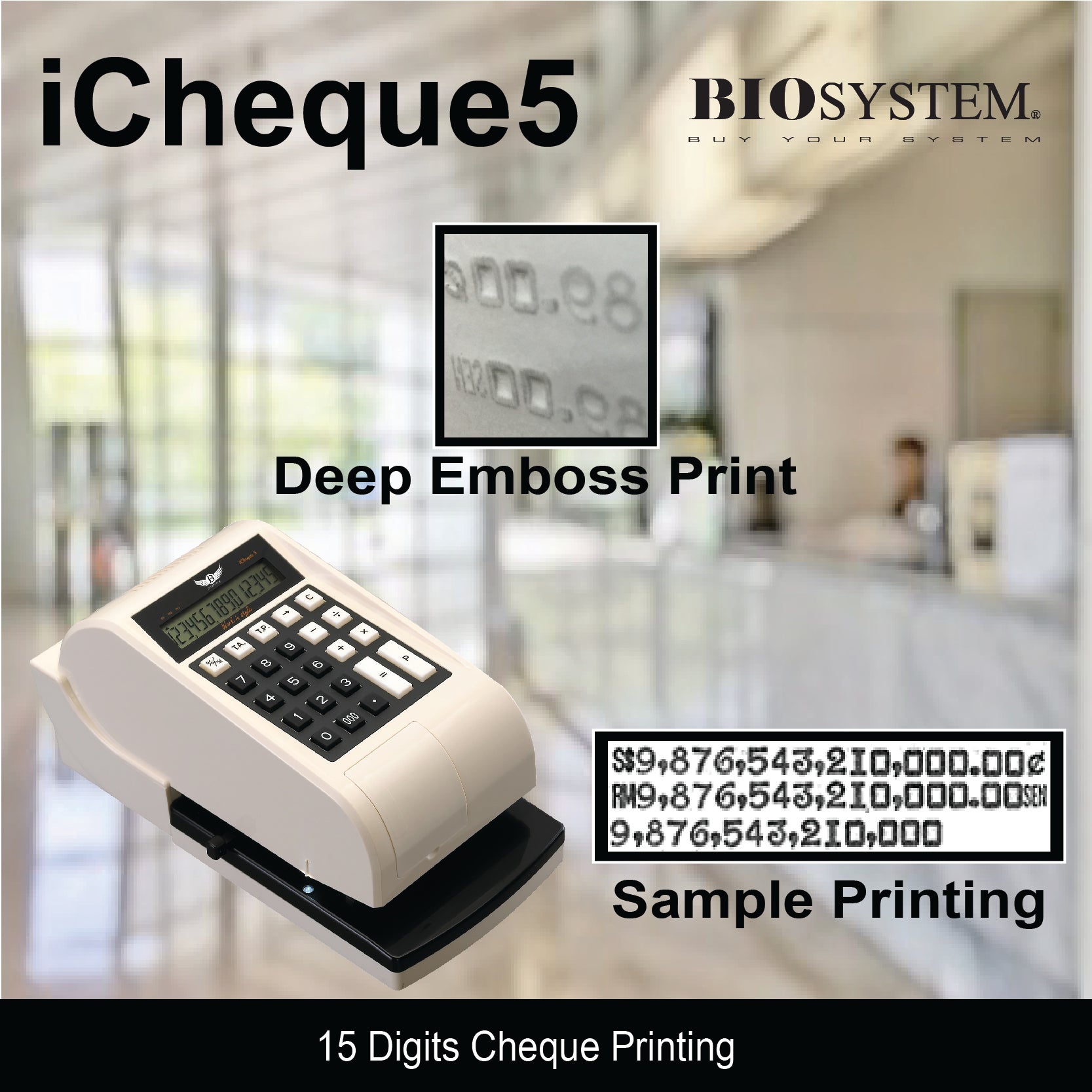 Biosystem Cheque Writer Icheque 5