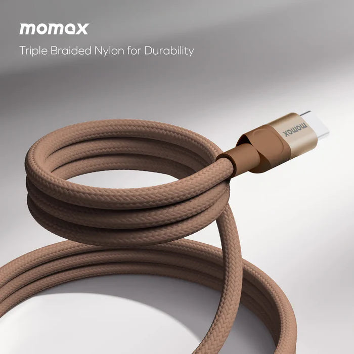 Momax DC52L2 USB-C to USB-C Magnetic Cable 100W (1M) - Sandstone