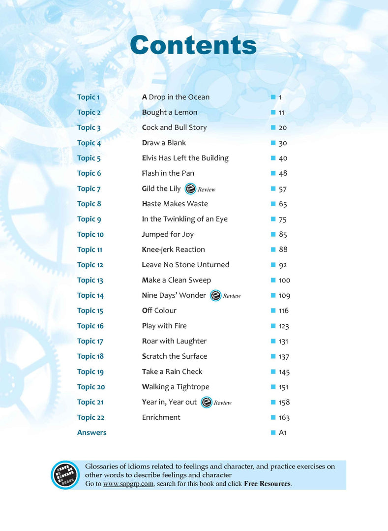 Secondary Levels Strengthen English IDIOMS - 6th Edition
