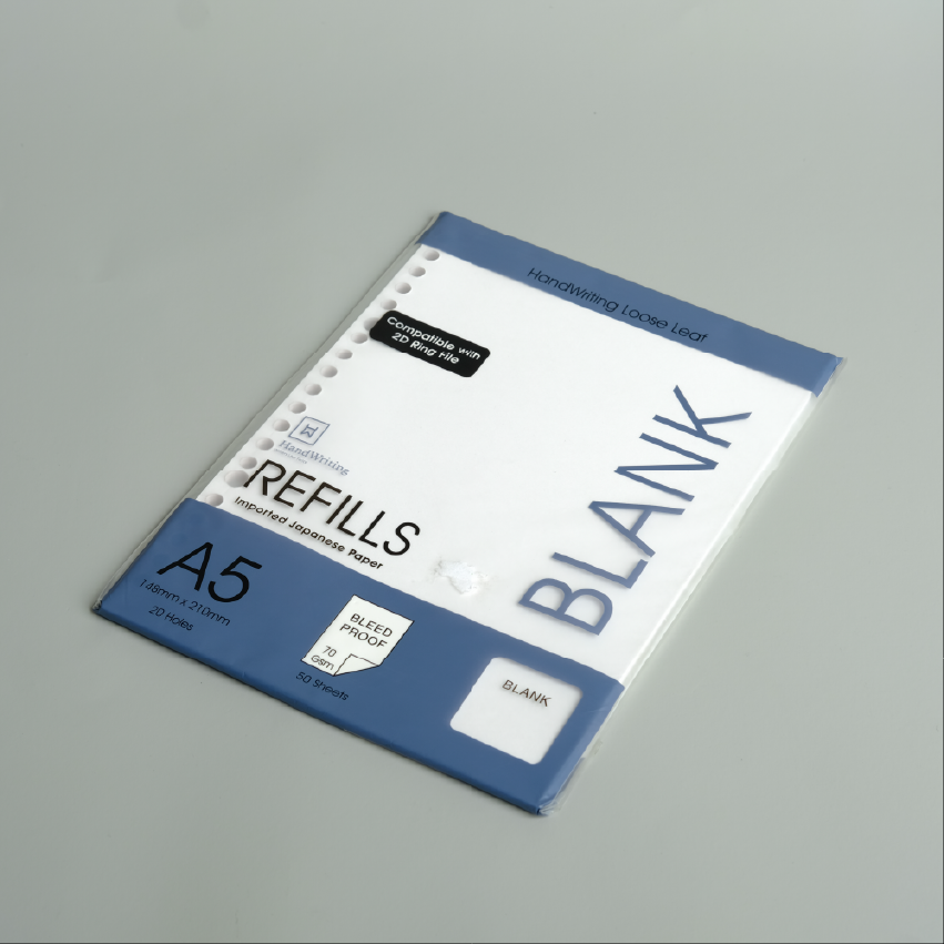 Hw Organiser Refill A5 Blank 70g 50s