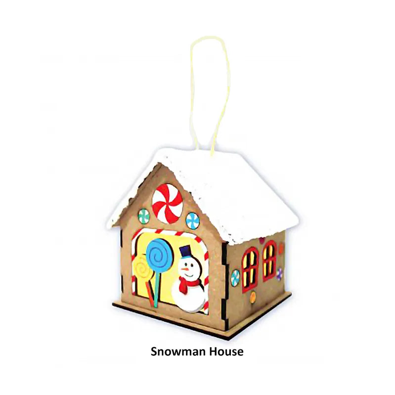 KS XMAS HOUSE LANTERN KIT SANTA SNOWMAN