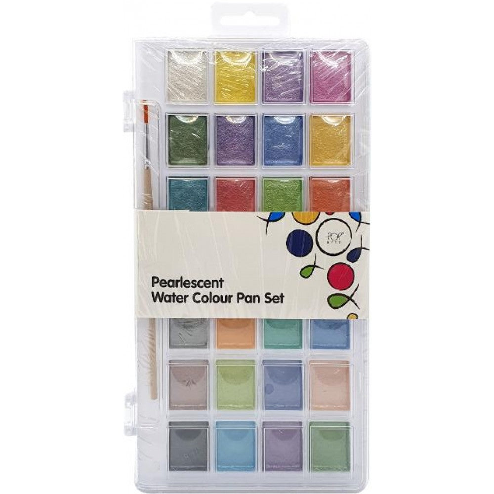POP Artz Pearlescent Water Colour Set 28's