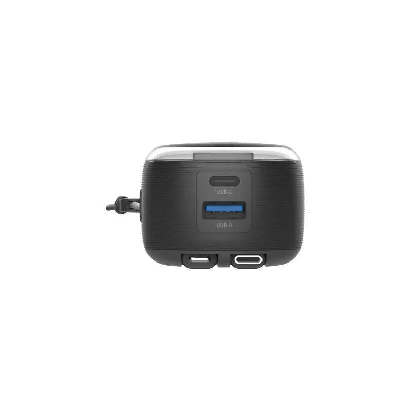 Mazer PowerCharge 15K PD45W Power Bank with Built-in Lightning & USB-C Cables (Black)