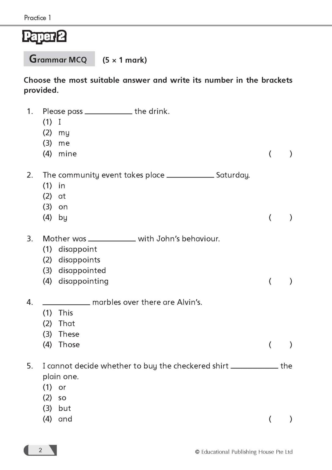 Primary 3 English Practice Package