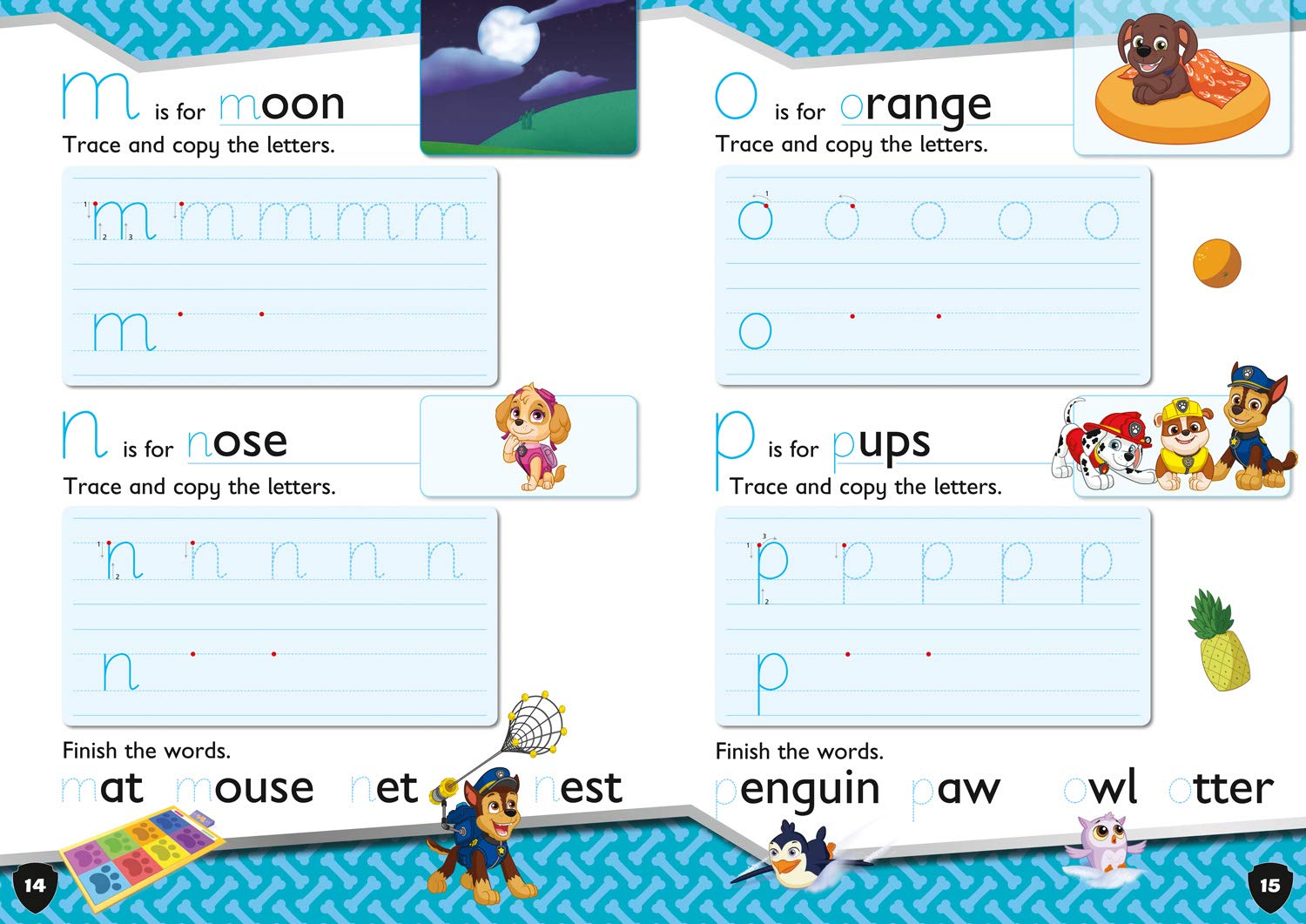 Paw Patrol First Letters Activity Book