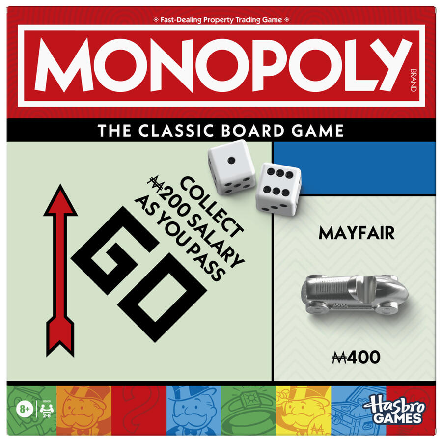 HASBRO MONOPOLY THE CLASSIC BOARD GAME UK VERSION