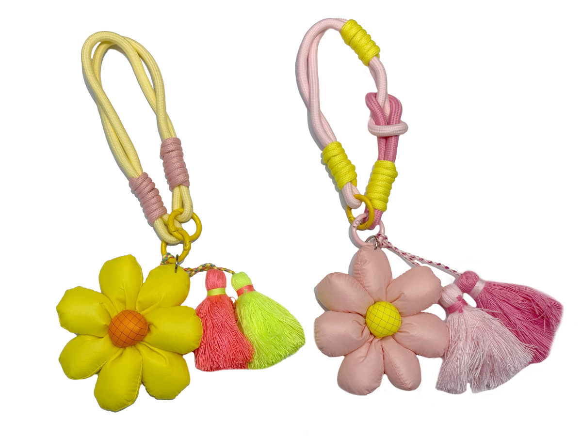 Key/Bag Puffy Charm Flower E002