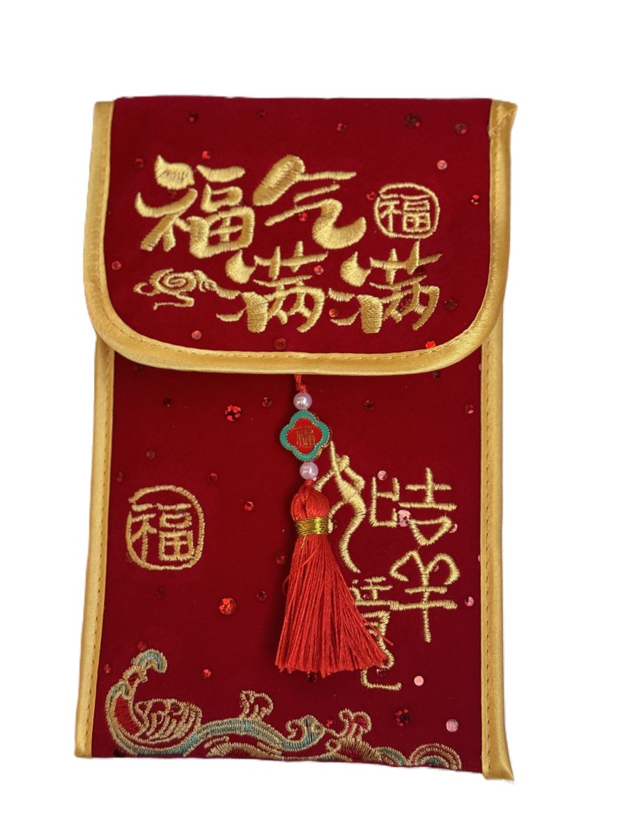  CNY RED SLING BAG FU QI MAN MAN