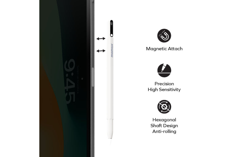 Momax Mag.Link Pop Magnetic Active Stylus Pen (White)