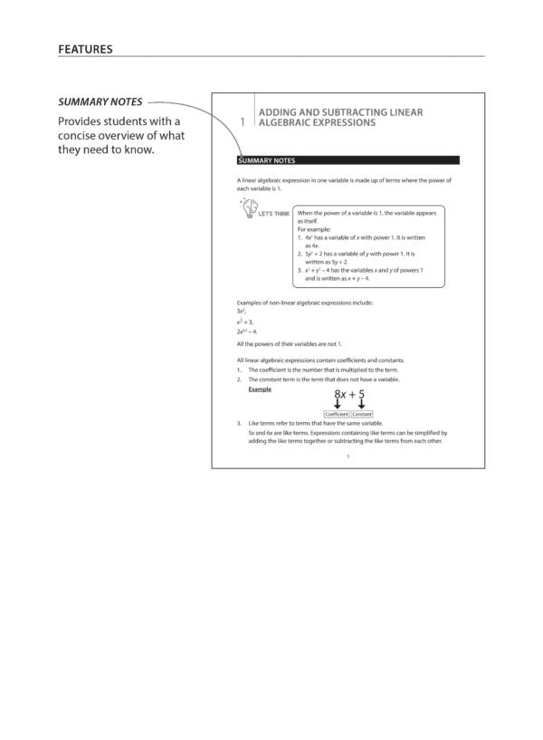 Mathematics Buddy Secondary Two (G1): Step-By-Step Algebra