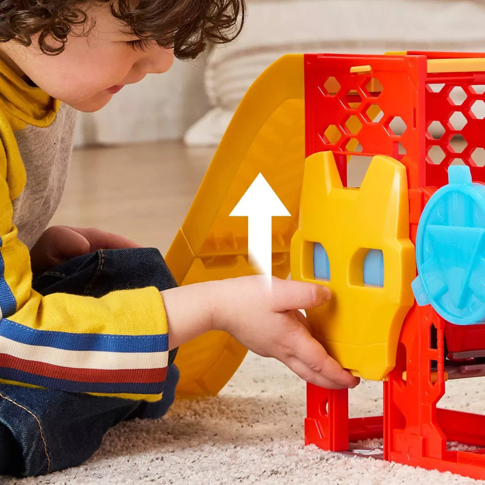 HASBRO MARVEL IRON MAN AND HIS AWESOME FRIENDS IRON GARAGE PLAYSET