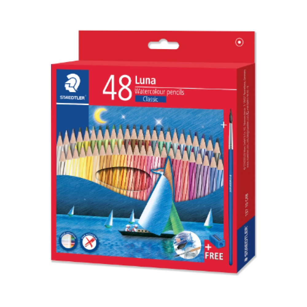 STAEDTLER LUNA WATERCOLOUR PENCILS - 48 COL